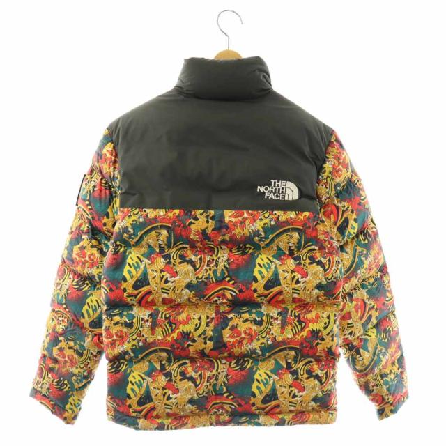 【中古】ザノースフェイス THE NORTH FACE 1992 NUPTSE JACKET ダウンジャケット ロゴ 総柄 XXS マルチカラー_1