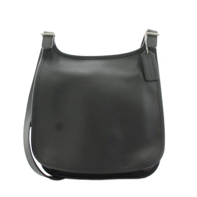 【中古】コーチ COACH オールド ショルダーバッグ レザー 黒 ブラック 9131 /AN49 ■GY42 レディース
