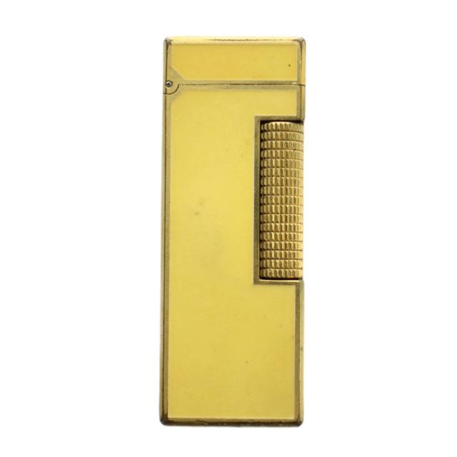 【中古】ダンヒル dunhill ジャンク品 ガスライター ローラー式 喫煙グッズ 喫煙具 タバコ 黄色 イエロー