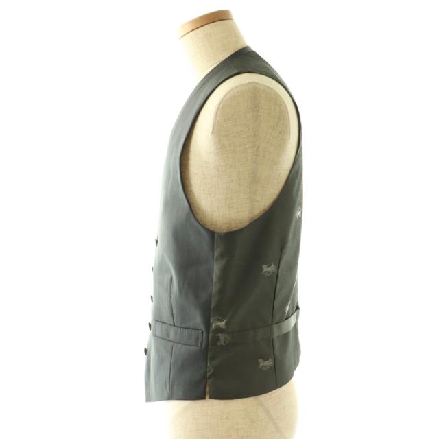 【中古】セリーヌ CELINE セットアップ 3ピース ジャケット パンツ ベスト ロゴ グレー /HK ■GY11 メンズ_4