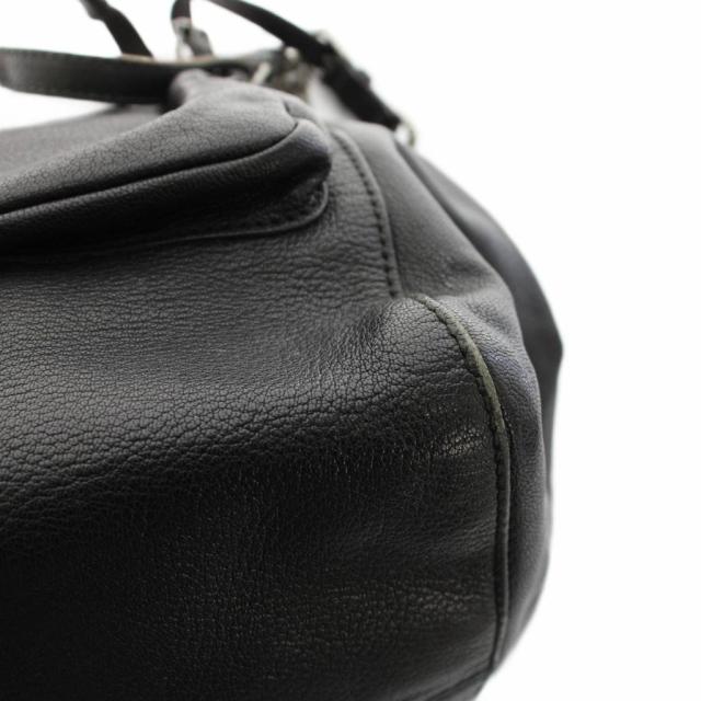 【中古】ドルチェ&ガッバーナ ドルガバ DOLCE&GABBANA ハンドバッグ ショルダーバッグ レザー 裏地ヒョウ柄 黒_6