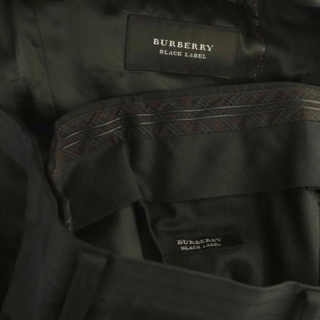 【中古】バーバリーブラックレーベル セットアップ シングルスーツ テーラードジャケット パンツ ストライプ 黒_7