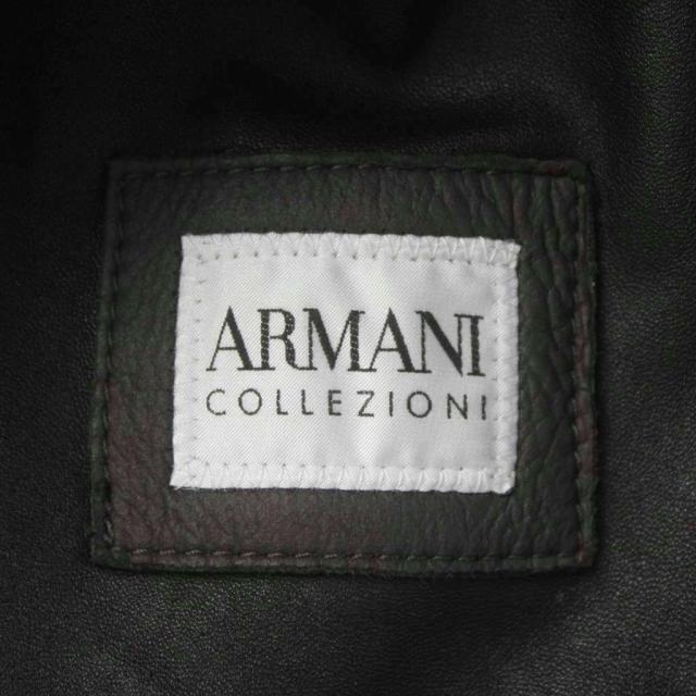 【中古】アルマーニ コレツィオーニ ARMANI COLLEZIONI ムートンコート ロング 羊革 50 茶 ダークブラウン メンズ