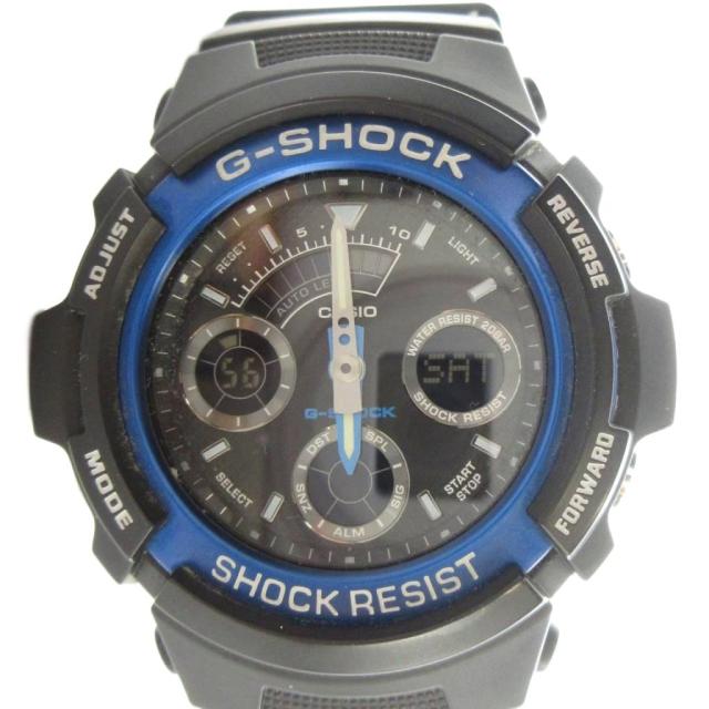 【中古】カシオジーショック CASIO G-SHOCK AW-591 ウオッチ ご覧なさる 石英 アナデジ 暦付き添い人 黒 黒いこと