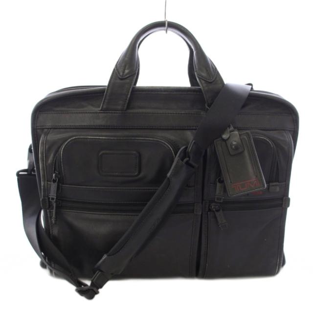 【中古】トゥミ Alpha Leather Organizer Portfolio Brief ブリーフケース ビジネスバッグ トート ショルダー メンズ