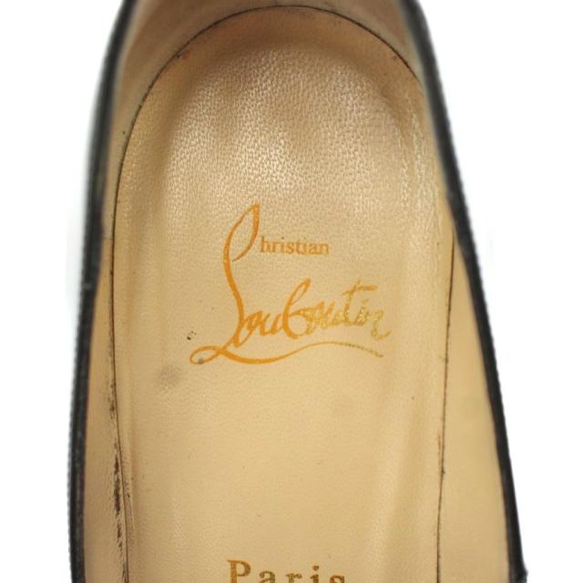 【中古】クリスチャンルブタン Christian louboutin パンプス オープントゥ ピンヒール エナメル 38 黒 ブラック_3