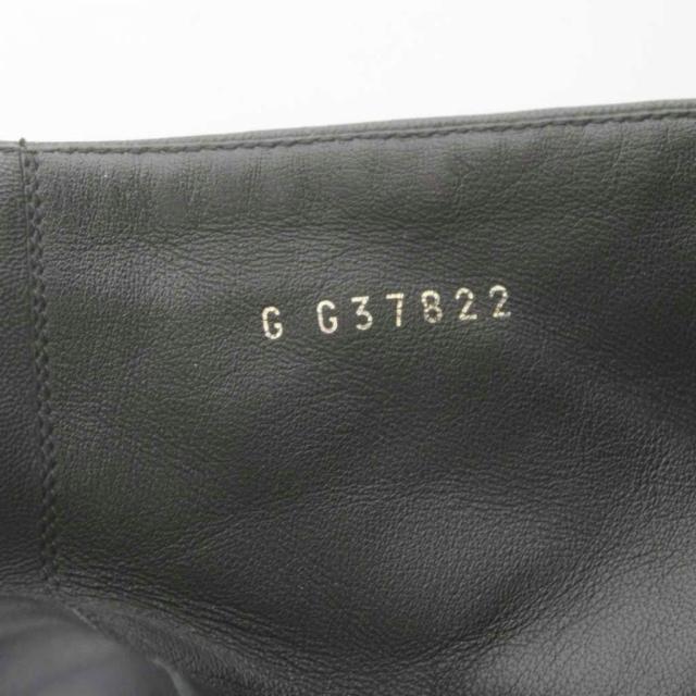 【中古】シャネル CHANEL 遊撃手ブーツ アンクル なめし革 ココマーク ゴールド金具 36C 黒 黒いこと G37822 /MW