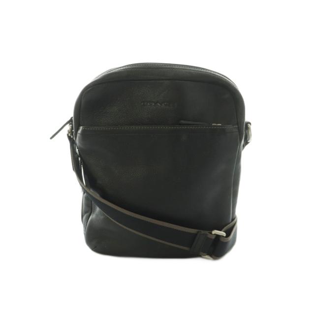【中古】コーチ COACH ショルダーバッグ レザー 黒 F70813 /MI ■GY11 メンズ