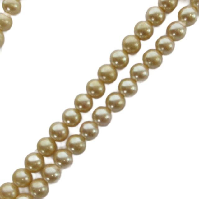 【中古】ノーブランド品 ネックレス リアルパール 真珠 アクセサリー 7mm オレンジ ■GY11 /MQ レディース_2