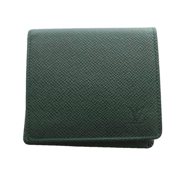 【中古】ルイヴィトン LOUIS VUITTON タイガ Taiga 二つ折り財布 ダークグリーン /SS ■OS ■OH ■GY11 メンズ