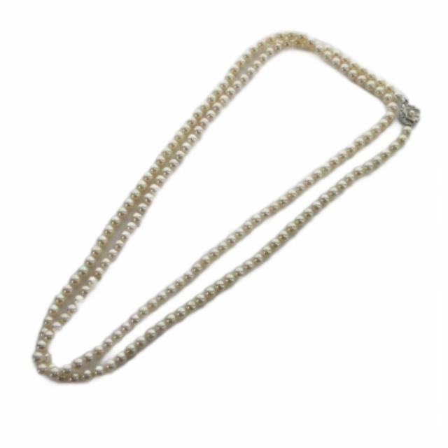 【中古】ノーブランド品 ネックレス アクセサリー Silver925 パール アコヤ真珠 7ｍm 白 ホワイト ■GY11 /MQ