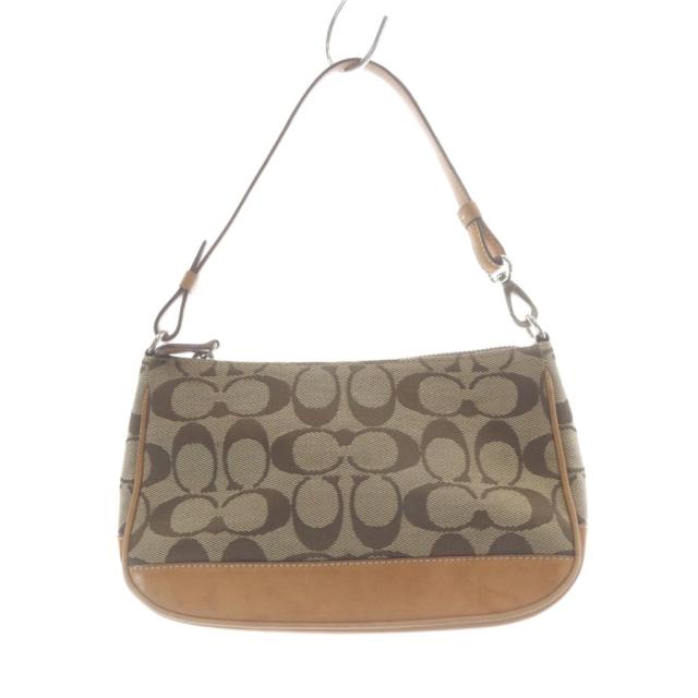 【中古】コーチ COACH ハンドバッグ キャンバス レザー シグネチャー 茶色 ブラウン 6094 /SR ■GY11 レディース