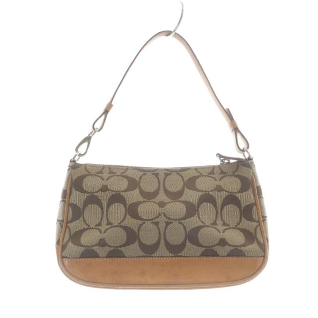 【中古】コーチ COACH ハンドバッグ キャンバス レザー シグネチャー 茶色 ブラウン 6094 /SR ■GY11 レディース_1