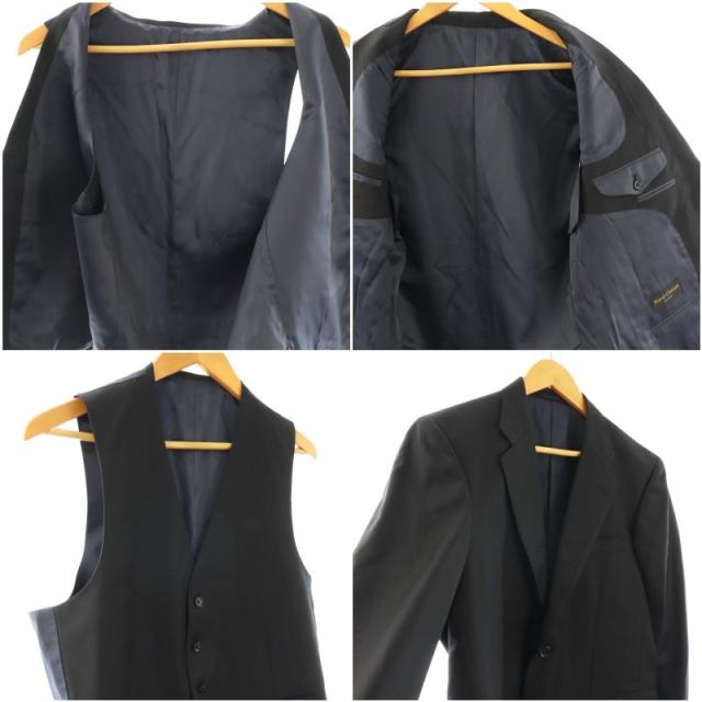 【中古】ダンヒル dunhill テーラードジャケット ベスト 2点セット シングル ブラック /DF ■GY17 メンズ_5