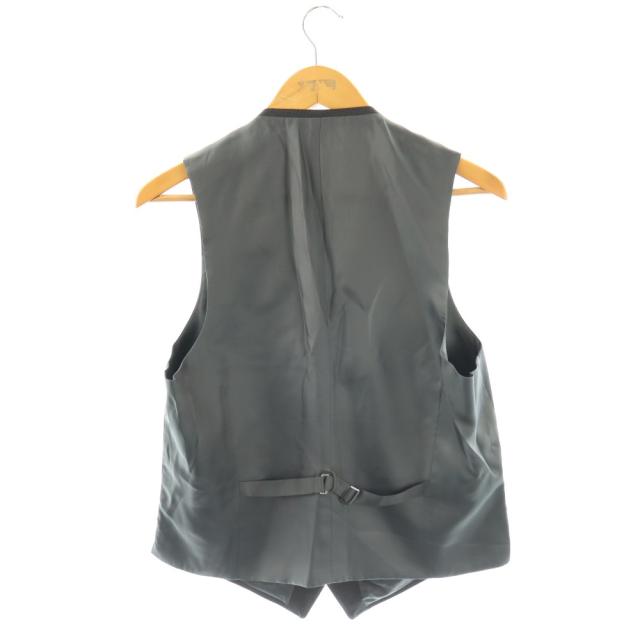 【中古】ドーメル DORMEUIL スーツ セットアップ 3ピース テーラードジャケット パンツ ベスト ダークグレー_4