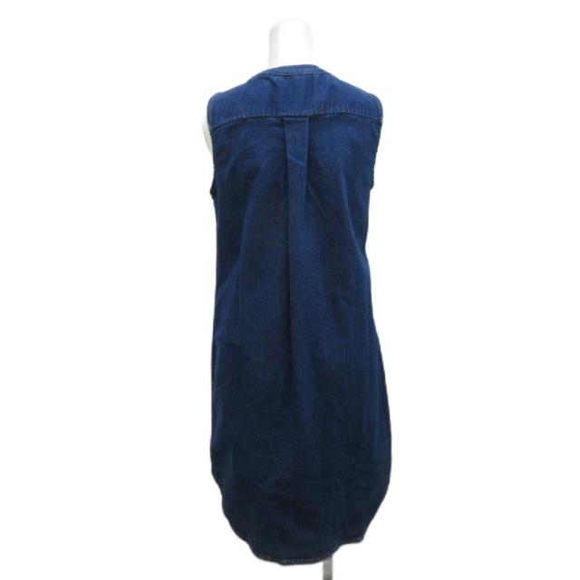 【中古】未使用品 ロッセーラヤルディーニ Rossella Jardini タグ付き デニム ワンピース 38 インディゴ ブルー_1