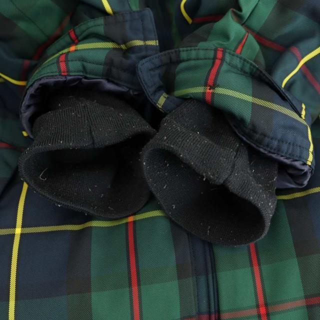 【中古】ポロ バイ ラルフローレン Polo by Ralph Lauren ダウンジャケット ジップアップ タータンチェック S 緑 紺_6