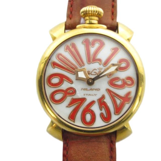 【中古】ガガミラノ GaGa MILANO ジャンク品 Manuale 40 マヌアーレ 腕時計 ウォッチ クォーツ ラウンド