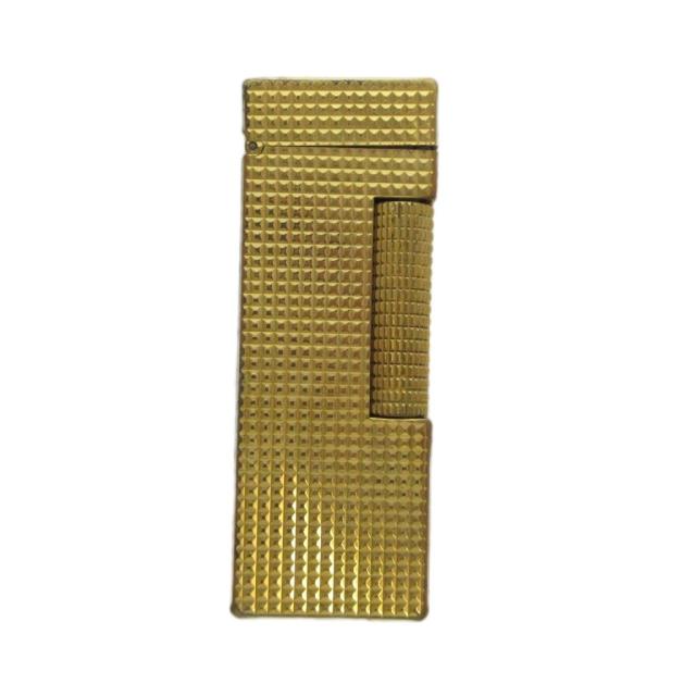 【中古】ダンヒル dunhill ジャンク品 USRE24163 ガスライター 喫煙具 小物 タバコ 火花未確認 ローラー ゴールド色