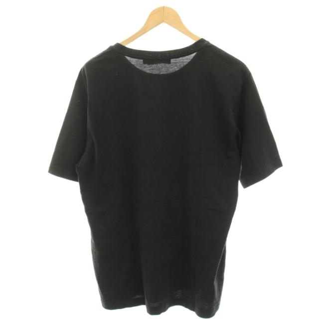【中古】ドルチェ&ガッバーナ ドルガバ DOLCE&GABBANA Tシャツ カットソー 半袖 花柄 プリント ロゴ 46 黒 ブラック_1