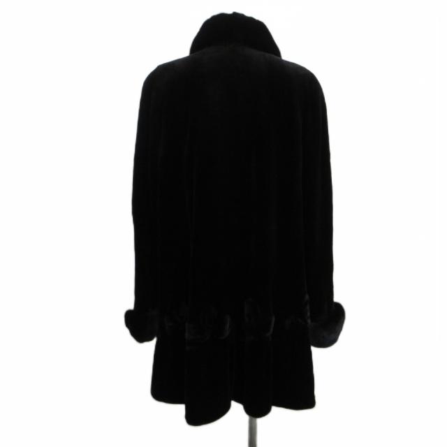 【中古】ロッサ ROSSA シェアードミンク ファー コート 毛皮 絹 シルク裏地 総柄 42 黒 ブラック R-7848A レディース 【中古】ロッサ ROSSA シェアードミンク ファー コート 毛皮 絹 シルク裏地 総柄 42 黒 ブラック R-7848A レディース