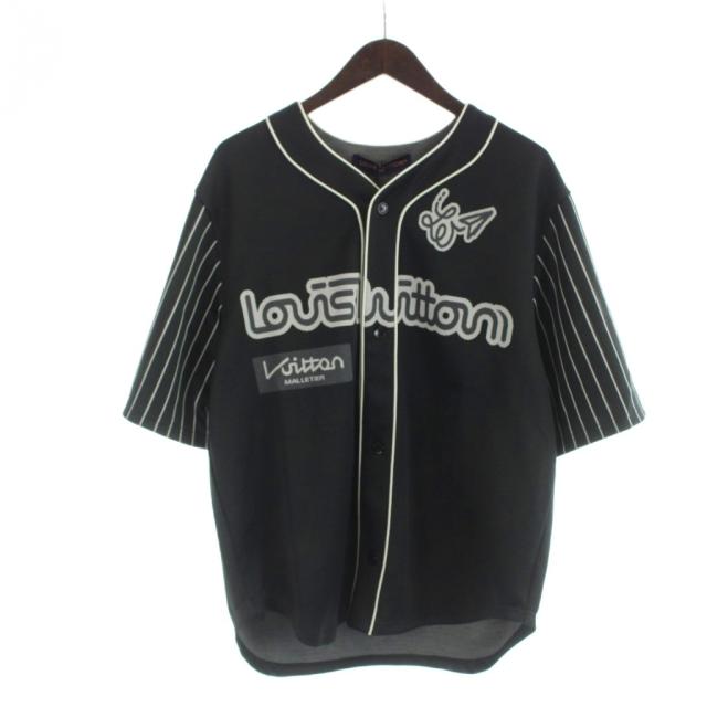 【中古】未使用品 ルイヴィトン 23SS ロゴナンバリング ベースボールシャツ RM231 YN1 HOS83W カットソー 半袖 ロゴ