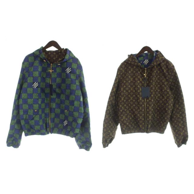 【中古】未使用品 ルイヴィトン LOUIS VUITTON タグ付き 25SS ダミエ モノグラム リバーシブル ウィンドブレーカー