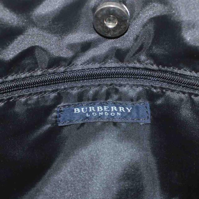 【中古】バーバリー BURBERRY ノバチェック トートバッグ ショルダーバッグ ナイロン レザー 黒 ブラック /AN49_2