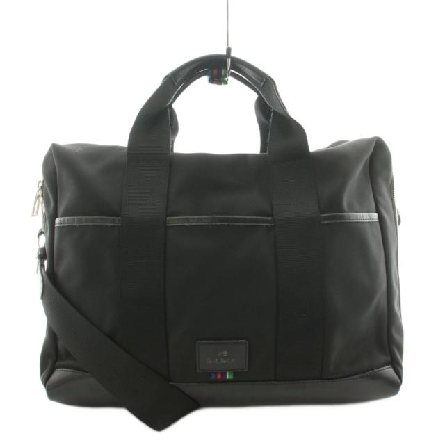 【中古】極点スミス ブリーフ入れもの 商行為御徒面子 ハンドバック ショルダーバッグ 2way ロゴタイプ うつり変わり なめし革 黒