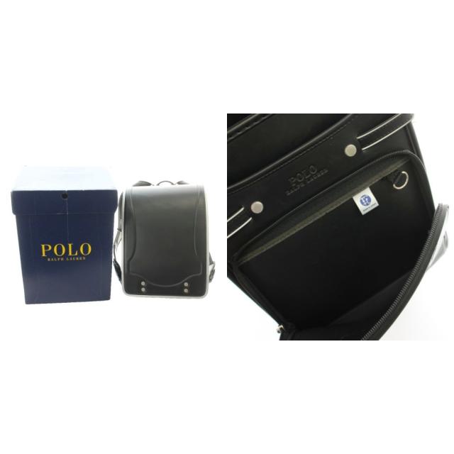 【中古】ポロ ラルフローレン POLO RALPH LAUREN ランドセル 箱付き 黒 ブラック シルバーカラー_7