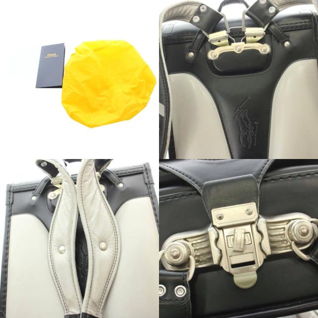 【中古】ポロ ラルフローレン POLO RALPH LAUREN ランドセル 箱付き 黒 ブラック シルバーカラー_8
