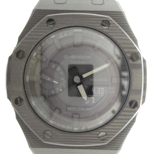 【中古】カシオジーショック CASIO G-SHOCK GA-2100 腕時計 ウォッチ クォーツ カレンダー付き 黒文字盤 黒