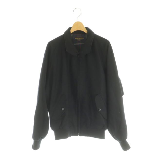 【中古】ブルックスブラザーズ BROOKS BROTHERS 80s ジャケット ジップアップ 裏地チェック M 黒 ブラック メンズ