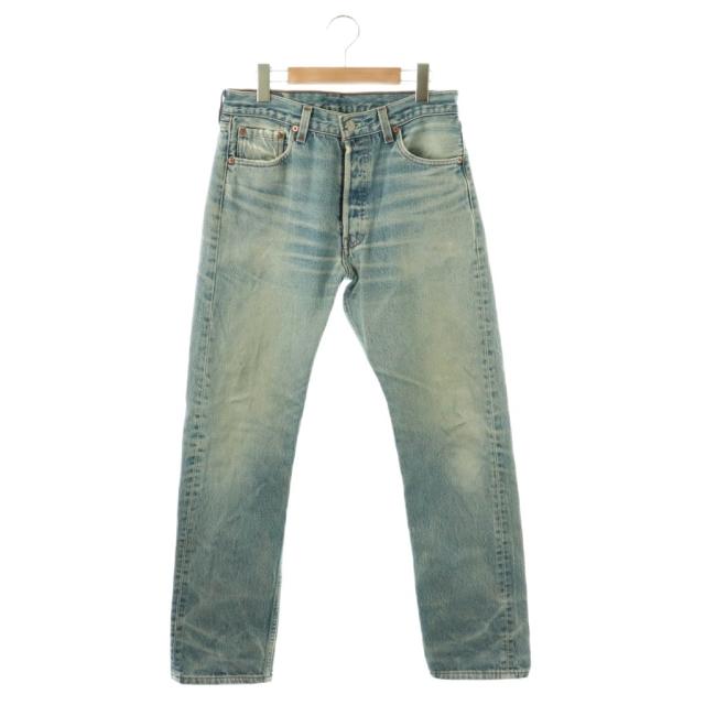 【中古】リーバイス Levi's 501-0000 97年 USA製 デニムパンツ ジーンズ スリム USED加工 W31 L34 ライトブルー /ES