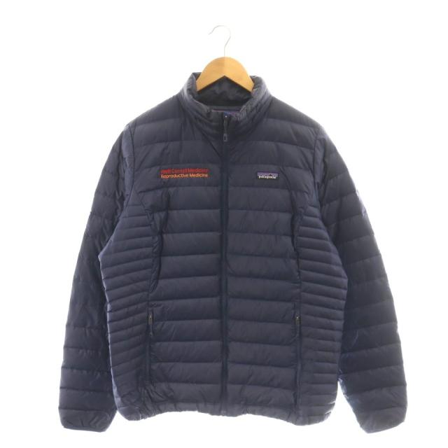 【中古】パタゴニア Patagonia ダウンジャケット アウター ジップアップ ロゴ刺繍 XL ネイビー 84683 レディース