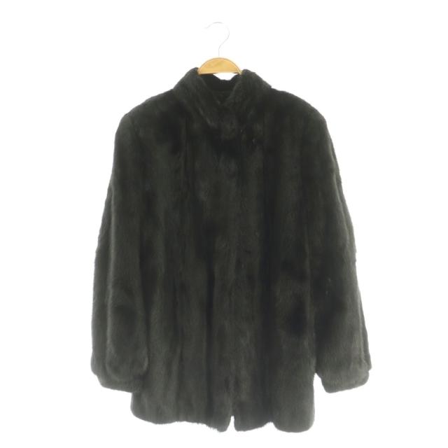【中古】ノーブランド ファージャケット ミンクファー 13 黒 /MI ■GY18 レディース