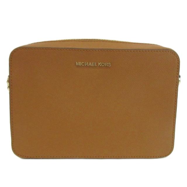 【中古】マイケルコース MICHAEL KORS ショルダーバッグ レザー チェーン ロゴ ゴールド金具 茶色 32S4GTVC3L