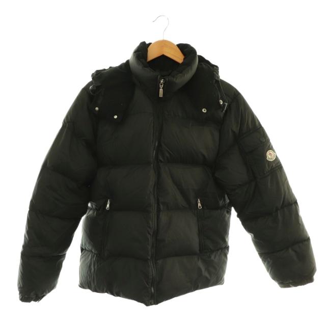 【中古】モンクレール MONCLER ダウンジャケット アウター ジップアップ 0 黒 /NR ■GY18 メンズ