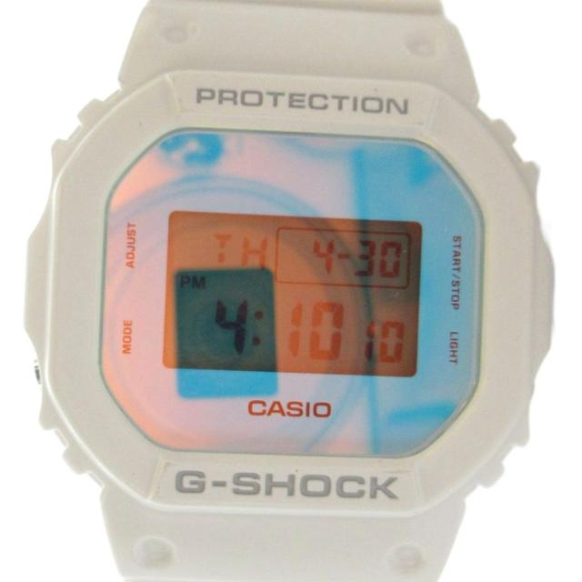 【中古】カシオジーショック CASIO G-SHOCK DW-5600TL 腕時計 ウォッチ クォーツ デジタル カレンダー付き 白