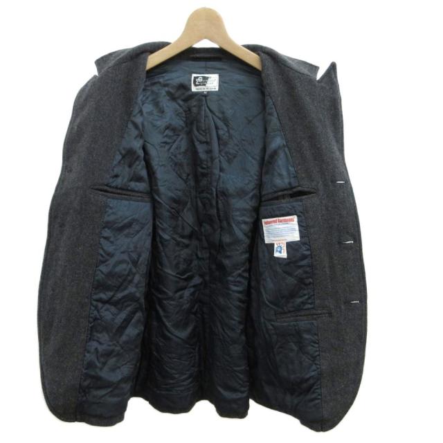 【中古】Engineered Garments Bedford Jacket テーラードジャケット カバーオール ウール混 ヘリンボーン M グレー_2