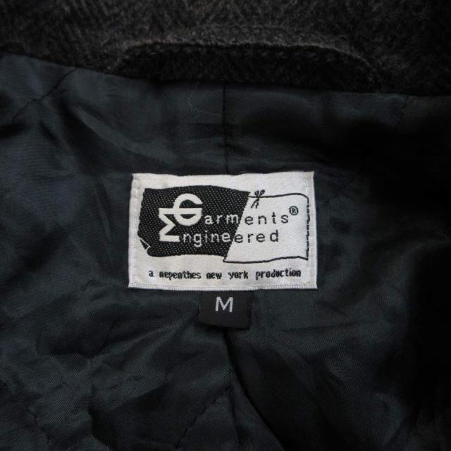 【中古】Engineered Garments Bedford Jacket テーラードジャケット カバーオール ウール混 ヘリンボーン M グレー_3