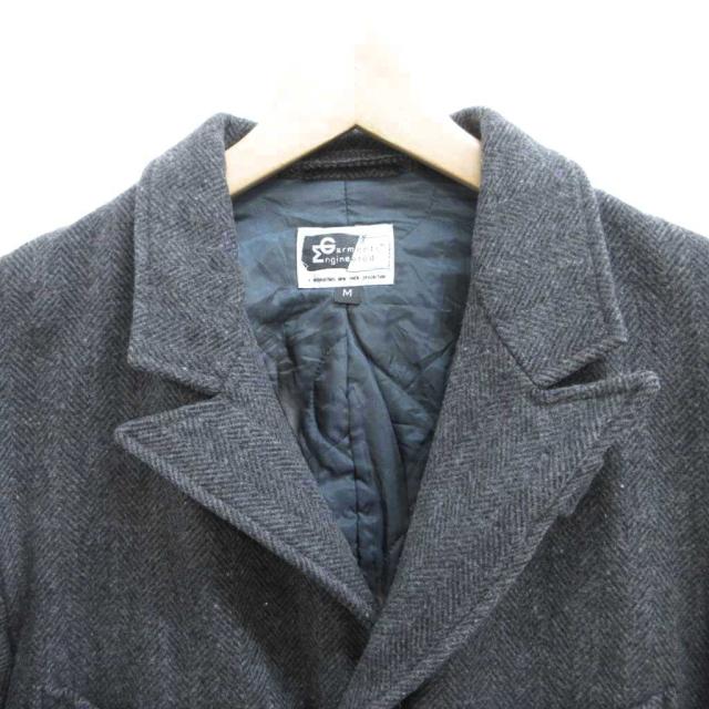 【中古】Engineered Garments Bedford Jacket テーラードジャケット カバーオール ウール混 ヘリンボーン M グレー_4
