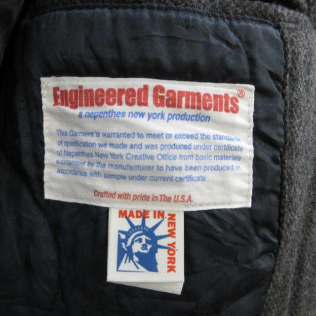 【中古】Engineered Garments Bedford Jacket テーラードジャケット カバーオール ウール混 ヘリンボーン M グレー_7