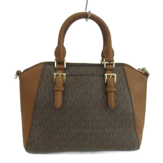 【中古】MICHAEL KORS シアラ ミディアム メッセンジャー サッチェル ハンドバッグ ショルダー 2WAY 茶色 35S9GC6M6B_1