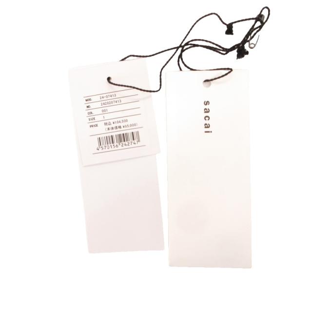 【中古】サカイ sacai 美品 24-07413 スカート ミニ 1 黒 ブラック ウール サイドジップ /MG ■GY11 ハンガー付き_4