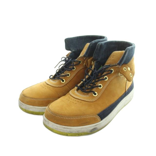 【中古】ティンバーランド Timberland 6052A ハイカットブーツ スニーカー ロゴ スエード 27cm ブラウン ■GY18 /MQ