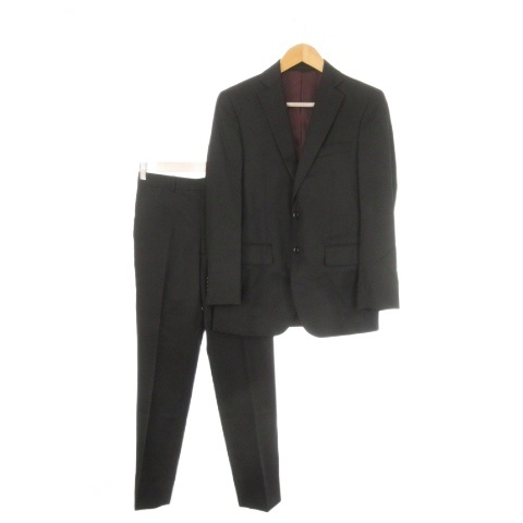 【中古】ロロピアーナ Loro Piana セットアップ スーツ フォーマル 黒 ブラック 長袖 ノッチドラペル