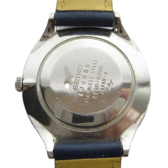 【中古】セイコー SEIKO 2220-0300 シャリオ 腕時計 手巻き ウォッチ 白文字盤 シルバー色 ■GY18 /MQ メンズ_1