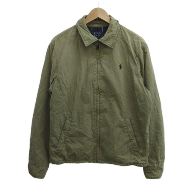 【中古】ポロ ラルフローレン POLO RALPH LAUREN スイングトップ ブルゾン ジャケット M カーキ 長袖