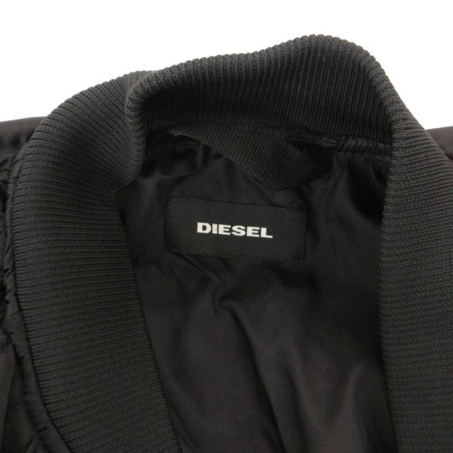 【中古】ディーゼル DIESEL ブルゾン ジャケット 中綿 ギャザー ナイロン MA-1 リブ XS 黒 ブラック /FF ■GY65_6